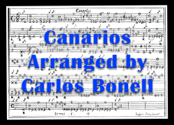 Canarios by Gaspar Sanz, free guitar sheet music and guitar tab, arranged by Carlos Bonell, page 1