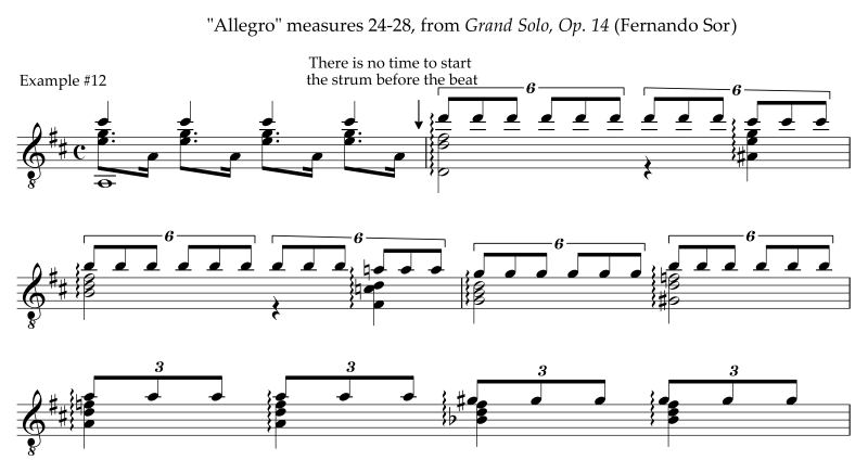 Fernando Sor Gran Solo plain or simple arpeggio m24-28