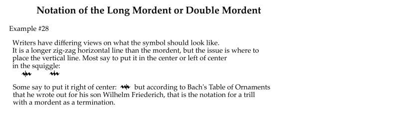 Symbol for the double or long mordent