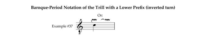 Bach's notation of the trill with a lower prefix