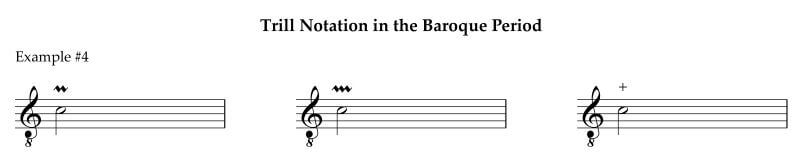 Notation of the trill in the Baroque period
