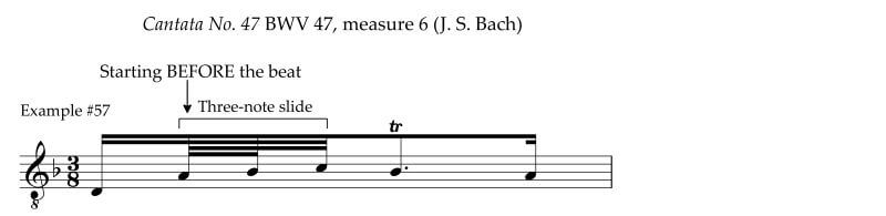 3-note slide trill as notated in J.S. Bach's Aria from Cantata BWV 47