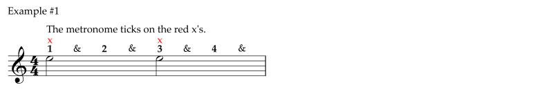 Conventional counting of half notes
