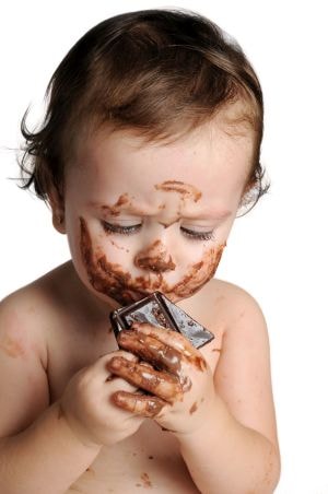 Baby Eating Chocolate