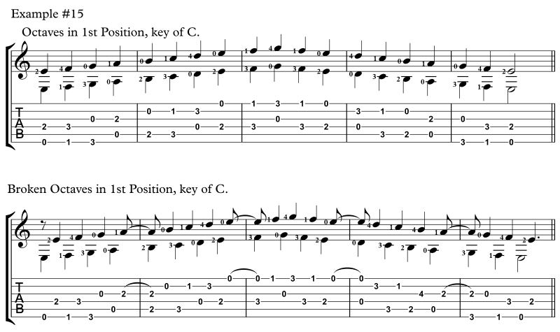 Broken octaves key of C