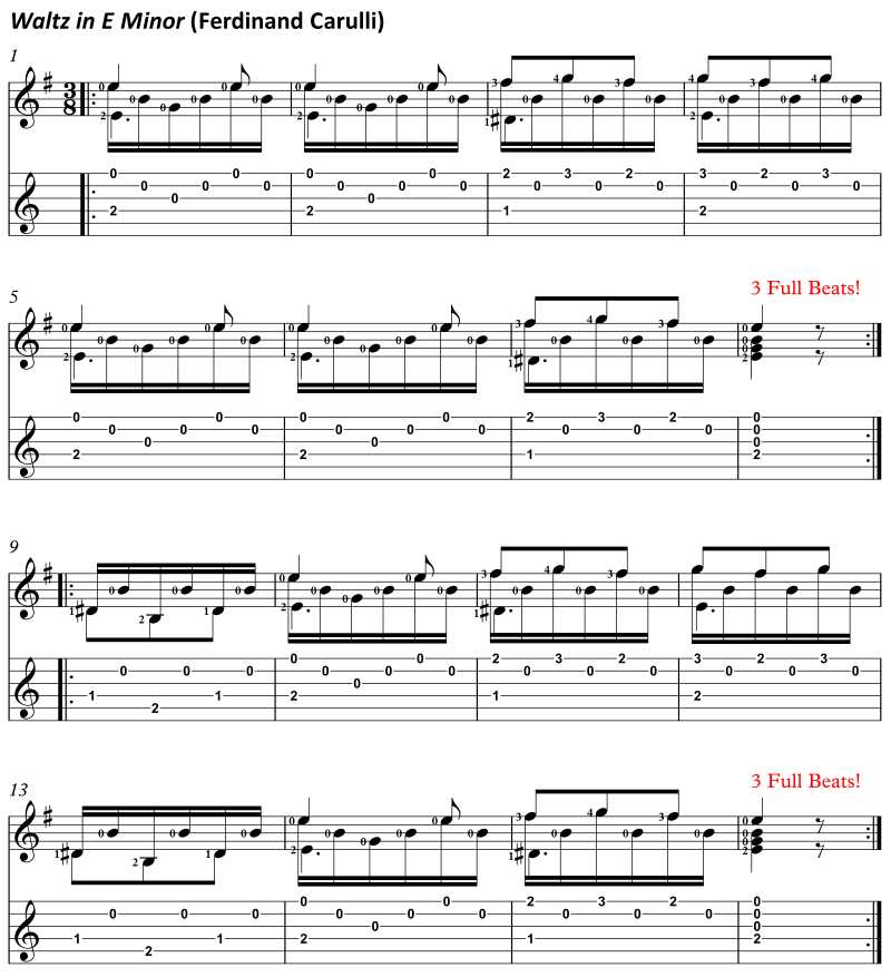Waltz in E minor by Ferdinand Carulli Part A