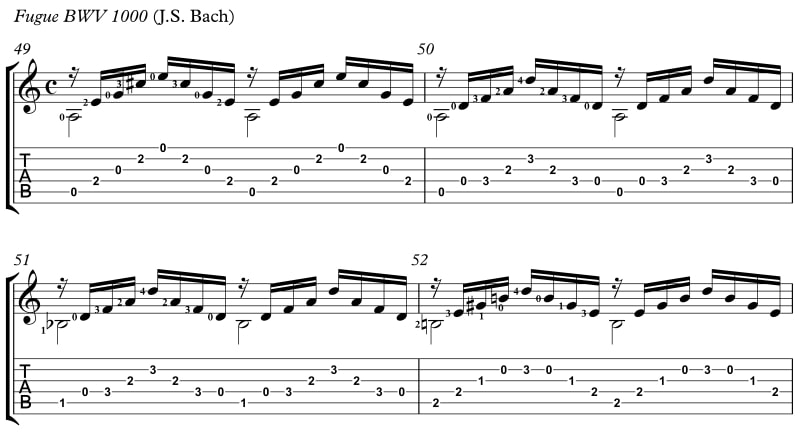 Ex 78 Bach Fugue BWV 1000 Arpeggio