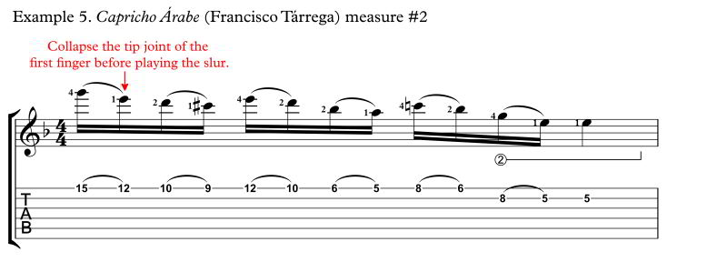 Collapse tip joints Capricho Arabe opening measures