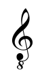 Octave treble clef